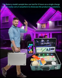 Misrabbit RGBW LED Pixel Light giáng sinh ngoài trời IP68 không thấm nước/Wi-Fi điều khiển không dây <span class=keywords><strong>mini</strong></span> loa theo dõi ánh sáng - Product Image 6