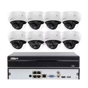 原装大华4ch 8ch 8POE 16频道NVR 4MP 8MP 4k高清内置麦克风闭路电视圆顶IP安全摄像系统 - Product Image 1