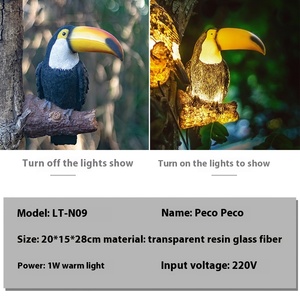Peco açık LED çim ışığı IP65 elektrik simüle baykuş papağan bukalemun peyzaj aydınlatma için ağaçtan asılı
