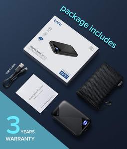 EAFU Portable Charger Pocket-size LED Display 6000mAh Power Bank With USB Type <strong>C</strong> <strong>Input</strong> <strong>Output</strong> 3A High-Speed Battery Pack - Product Image 4
