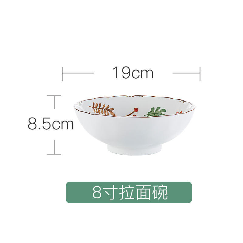 Bol de ramen de feuille de lotus de 8 pouces