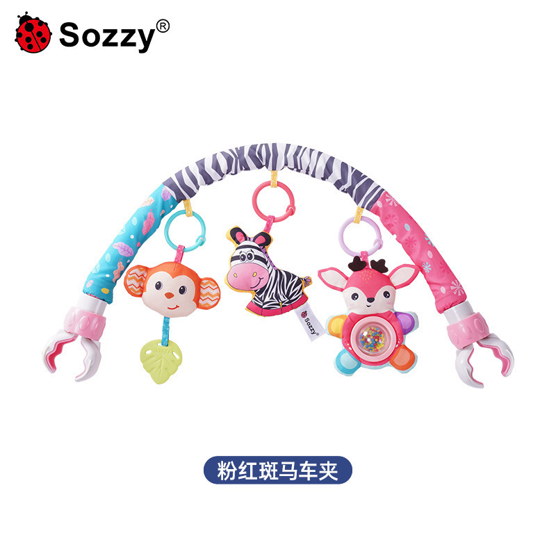 Clip para coche cebra rosa - bolsa de PVC - tarjeta de color