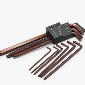 Fabrika sıcak satış 9 adet l-tipi Hex anahtar çapraz ayna 1.5 2 2.5 3 4 5 6 8 10 mm CR-V Hex anahtar anahtar alet seti Vde - Product Image 4