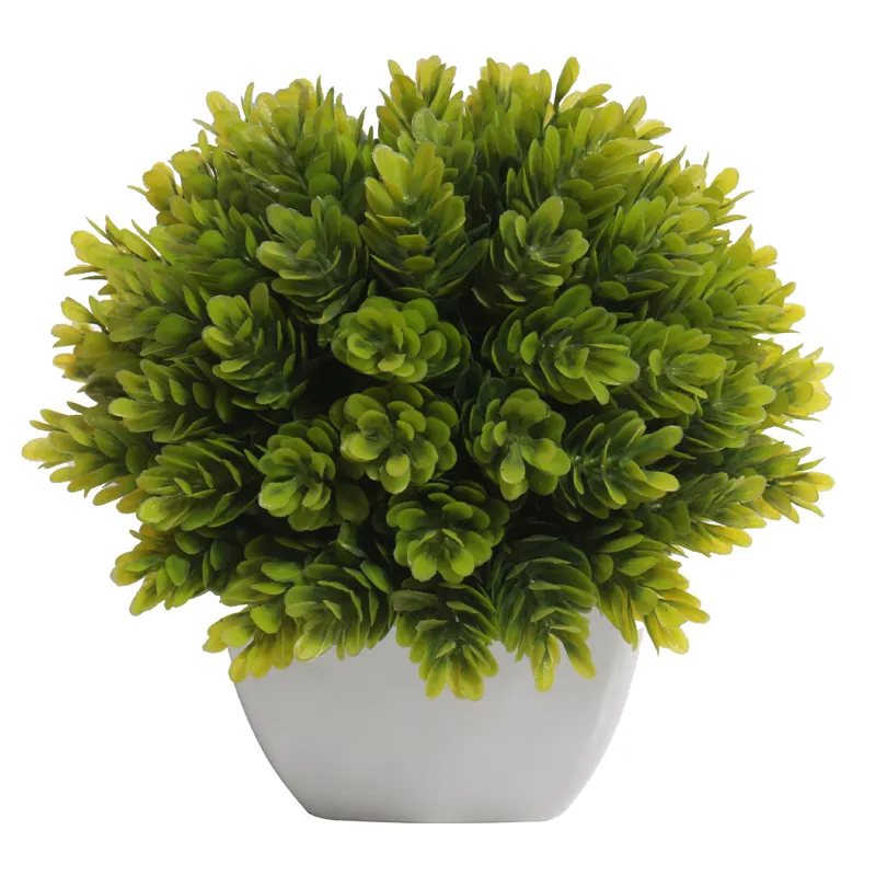 2021 del fornitore della fabbrica del commercio all'ingrosso di plastica verde erba per desktop da ufficio artificiale in vaso per interni decorazione della casa pianta bonsai