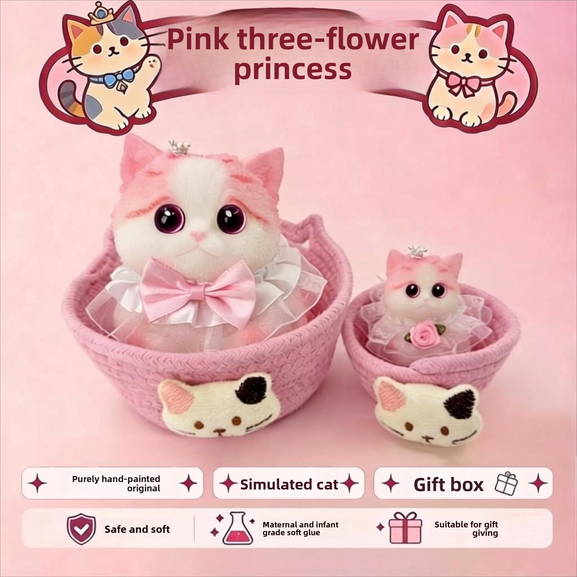 Principessa rosa a tre fiori