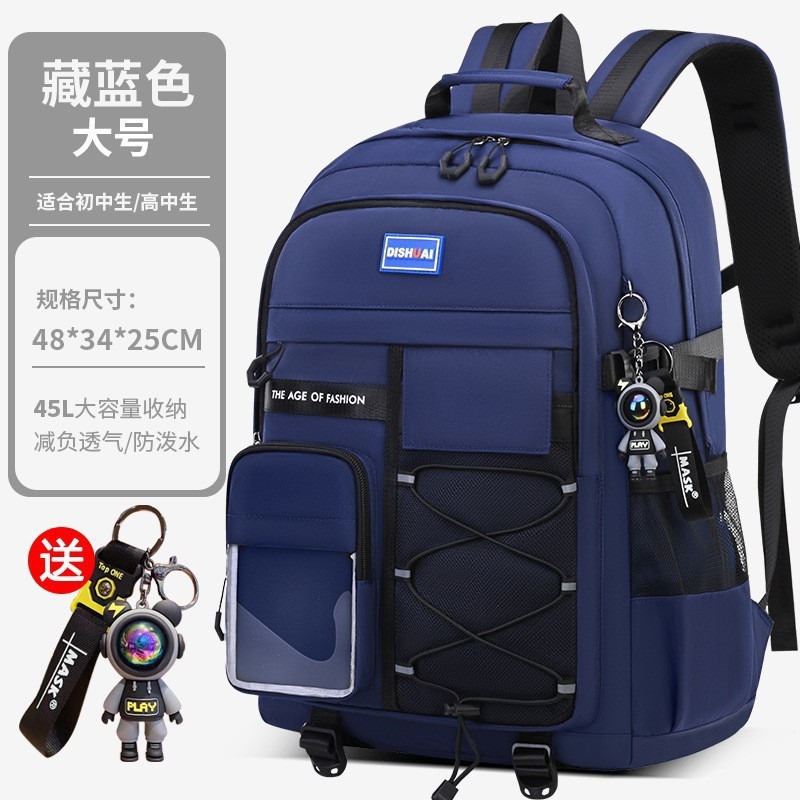 Large navy blue (includes a lightning bear keychain)
