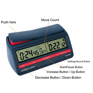 Schach Digital Memory Function Clock Profession elle Holz schach Timer Count Up Down Clock Spiel Mit Aufbewahrung tasche - Product Image 2