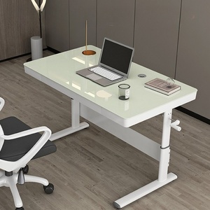Modern Design MDF Material <strong>Computer</strong> Desk Manual Adjustable Revolving Office &amp; Learning Writing Household Workbench - Product Image 1