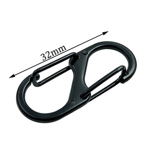Stainless Steel <strong>S</strong> Type Carabiner with <strong>Lock</strong> Keychain Hook Buckle Camping <strong>Key</strong>-<strong>Lock</strong> Backpacks Keyring for Camping Hiking - Product Image 3
