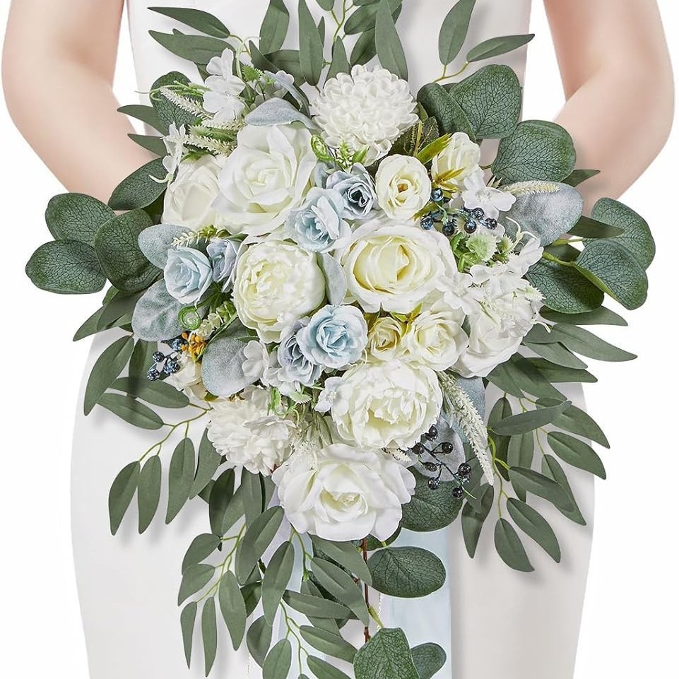 Bleu clair et blanc