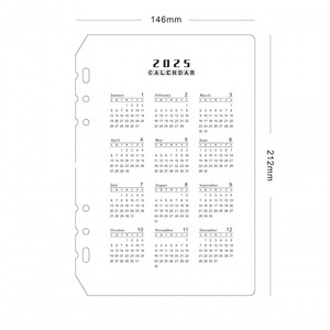 2025 Year Calendar PP Transparent <strong>Index</strong> Divider for 6 Rings Binder Planner Diary Spiral <strong>Notebook</strong> A5 A6 Calendar PP Divider - Product Image 2