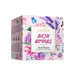 Nhãn hiệu riêng hữu cơ chăm sóc cơ thể có ga spa sang trọng tắm bóng bom tùy chỉnh Tự Nhiên Cầu vồng gai dầu bong bóng tắm bom - Product Image 2