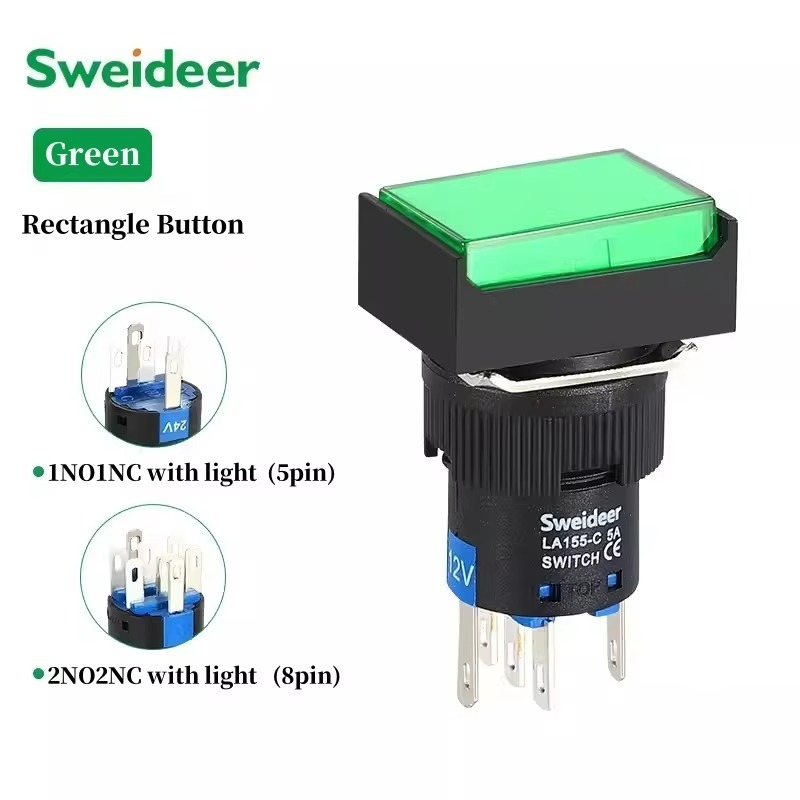 Forma de rectángulo verde iluminado