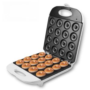 AilesTecca 16 Holes Mini Donuts Breakfast Machine with Non-stick Surface Household Dessert <strong>Cake</strong> Automatic <strong>Round</strong> Donut <strong>Maker</strong> - Product Image 1