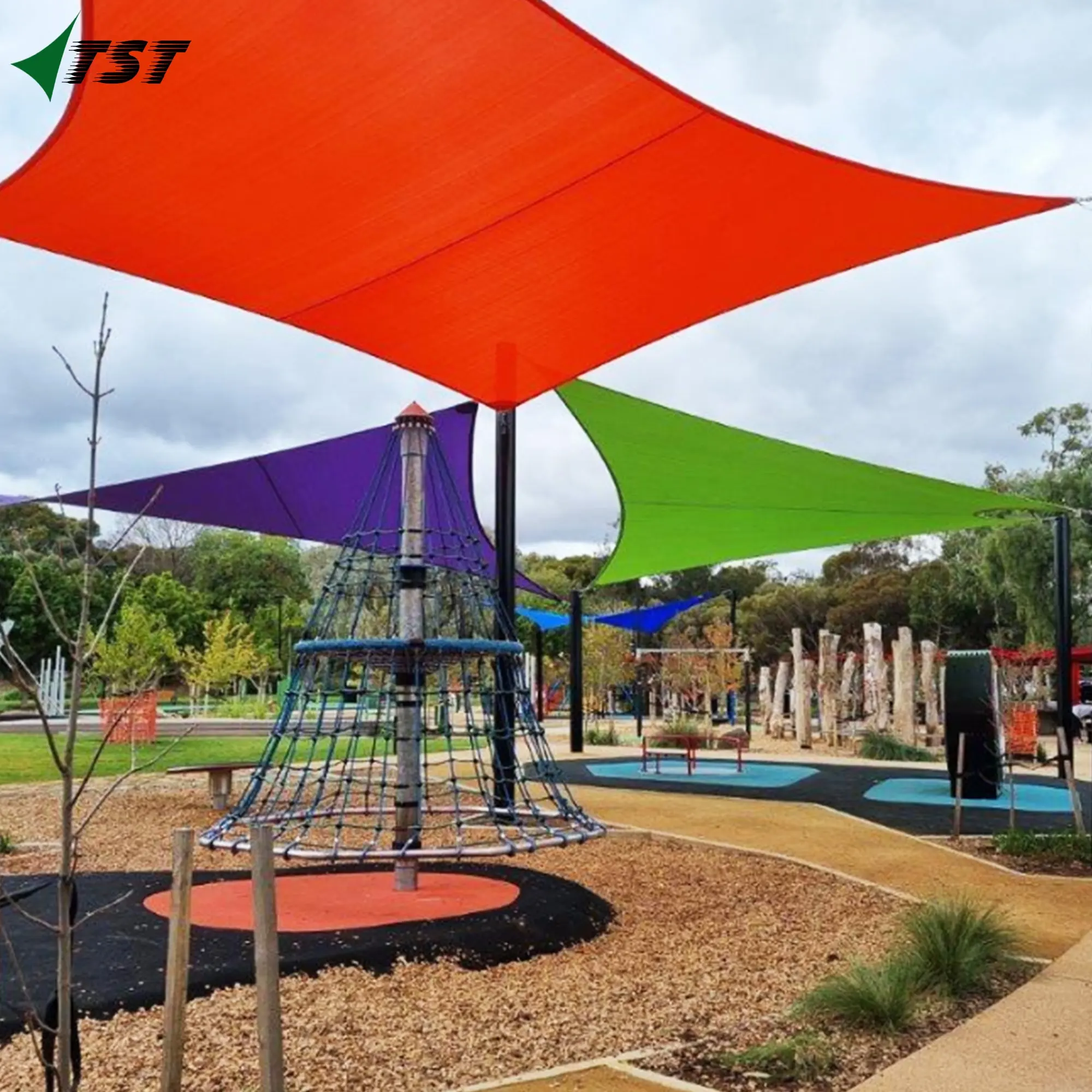 4*4m poliéster impermeable Sun Shade Sail Square Shade Awing para parque infantil