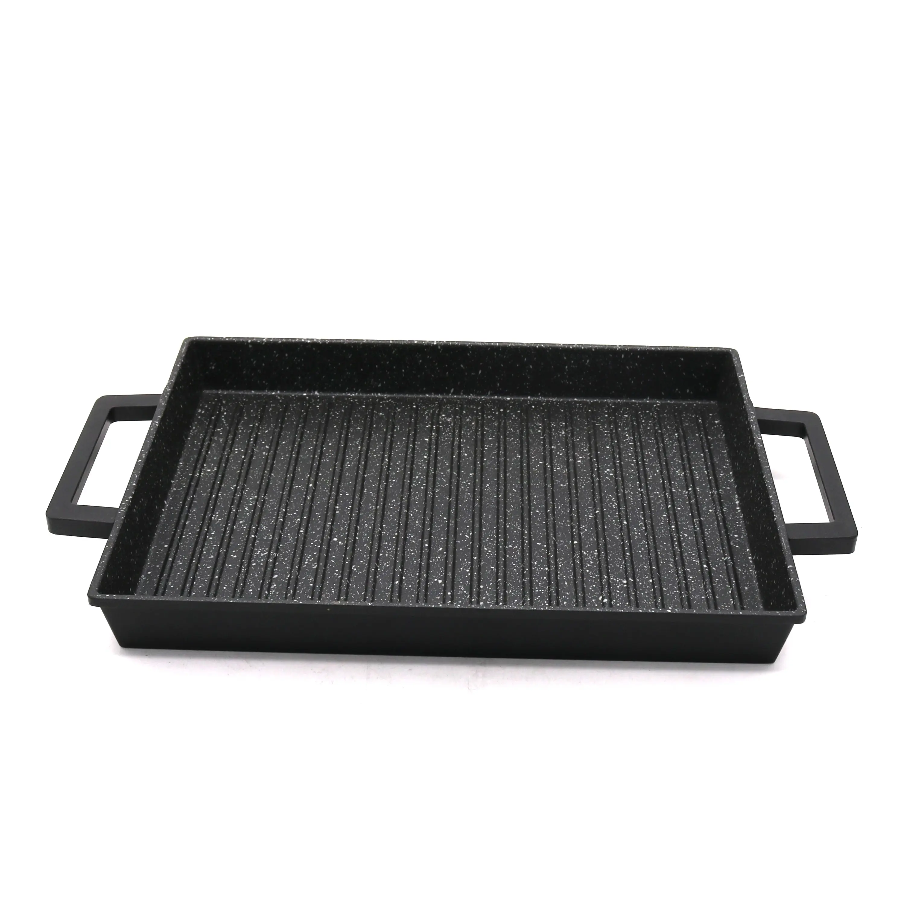 Pentole per griglia in materiale metallico a Gas e induzione di vendita calda piastra per piastra per barbecue in ghisa