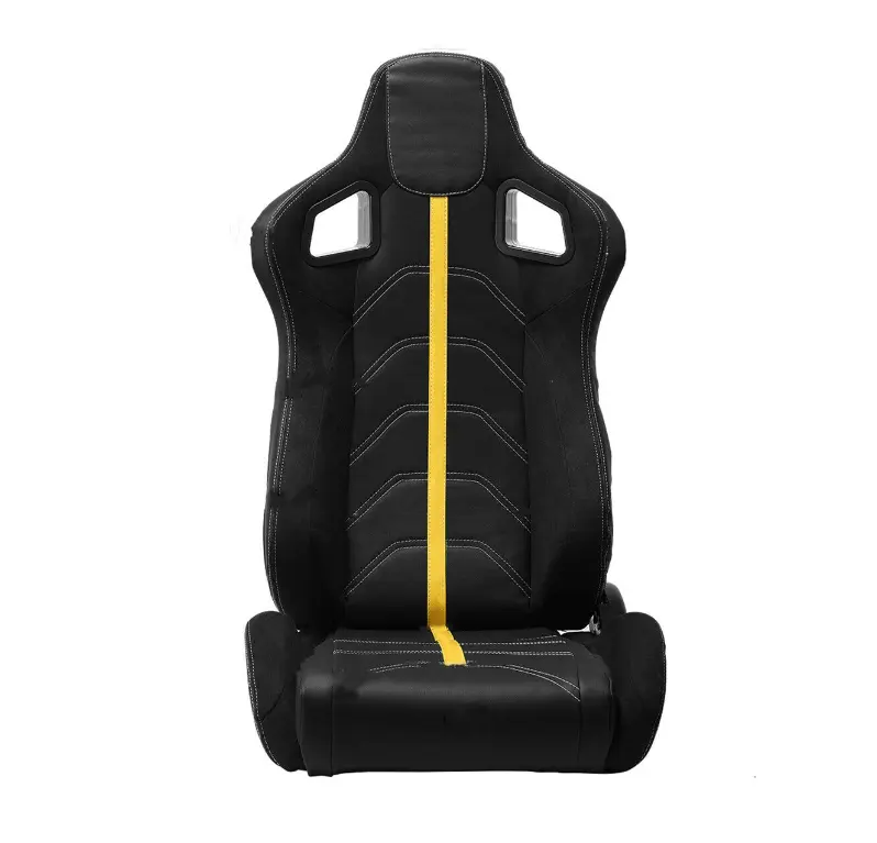 Yüksek moda süet kumaş PVC spor koltuk ayarlanabilir yarış araba koltuğu