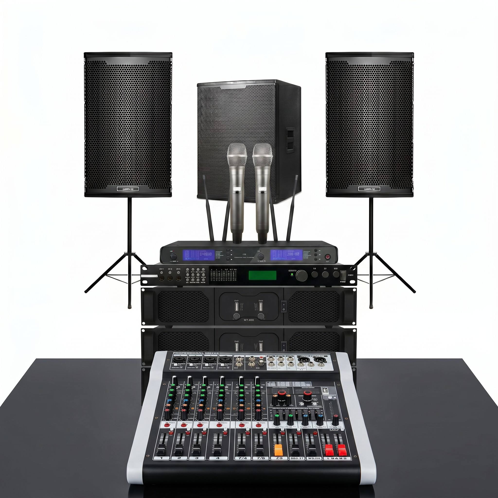8-Inch Speaker Set Black