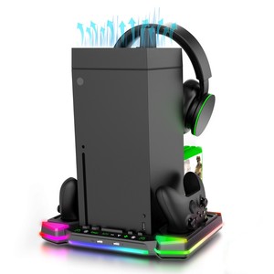 ฐานระบายความร้อนพร้อมไฟ RBG ที่ชาร์จแบบคู่ที่เก็บการ์ดสำหรับ Xbox Series X คอนโซลเล่นเกม - Product Image 4