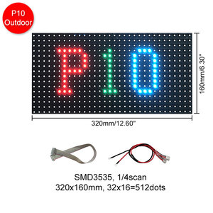 Прямая Продажа с фабрики 7000cd полноцветный P10 SMD3535 наружный светодиодный дисплей модуль 320x160 мм 1/2 сканирование