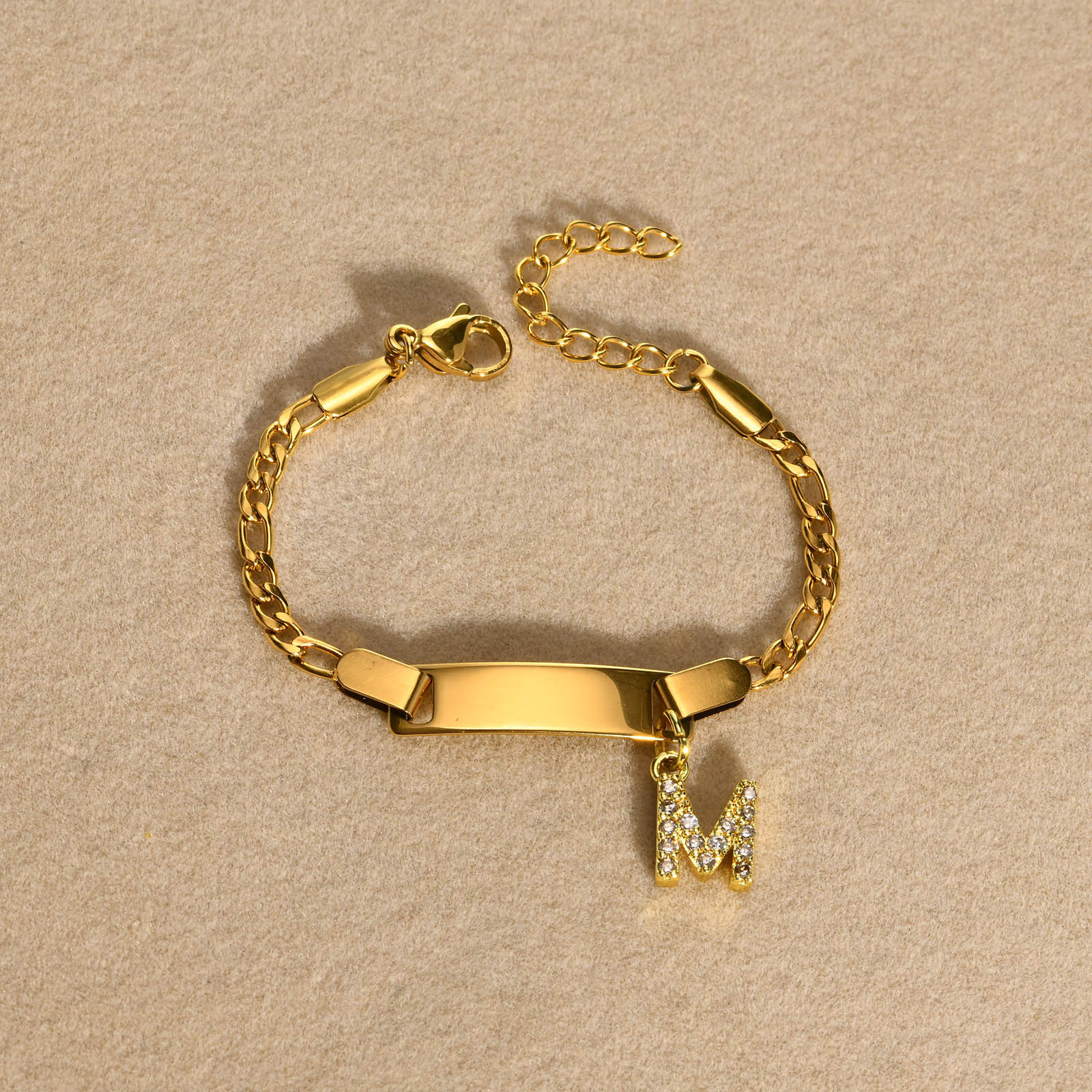 Lettre dorée M 12CM