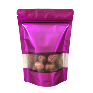 สินค้าในสต็อก กระเป๋าตั้งพื้นสีสันสดใสพร้อมซิปและหน้าต่างพร้อมถุงอาหารหลายขนาด - Product Image 6