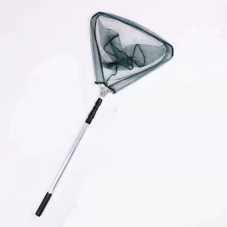 Poteau triangulaire blanc monobloc avec filet vert-15m