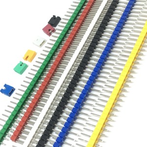 2,54 40-polige 1x 40-einreihige, zerbrechliche Stift leiste und Überbrückung blöcke für Arduino Colour ful 2,54mm - Product Image 3