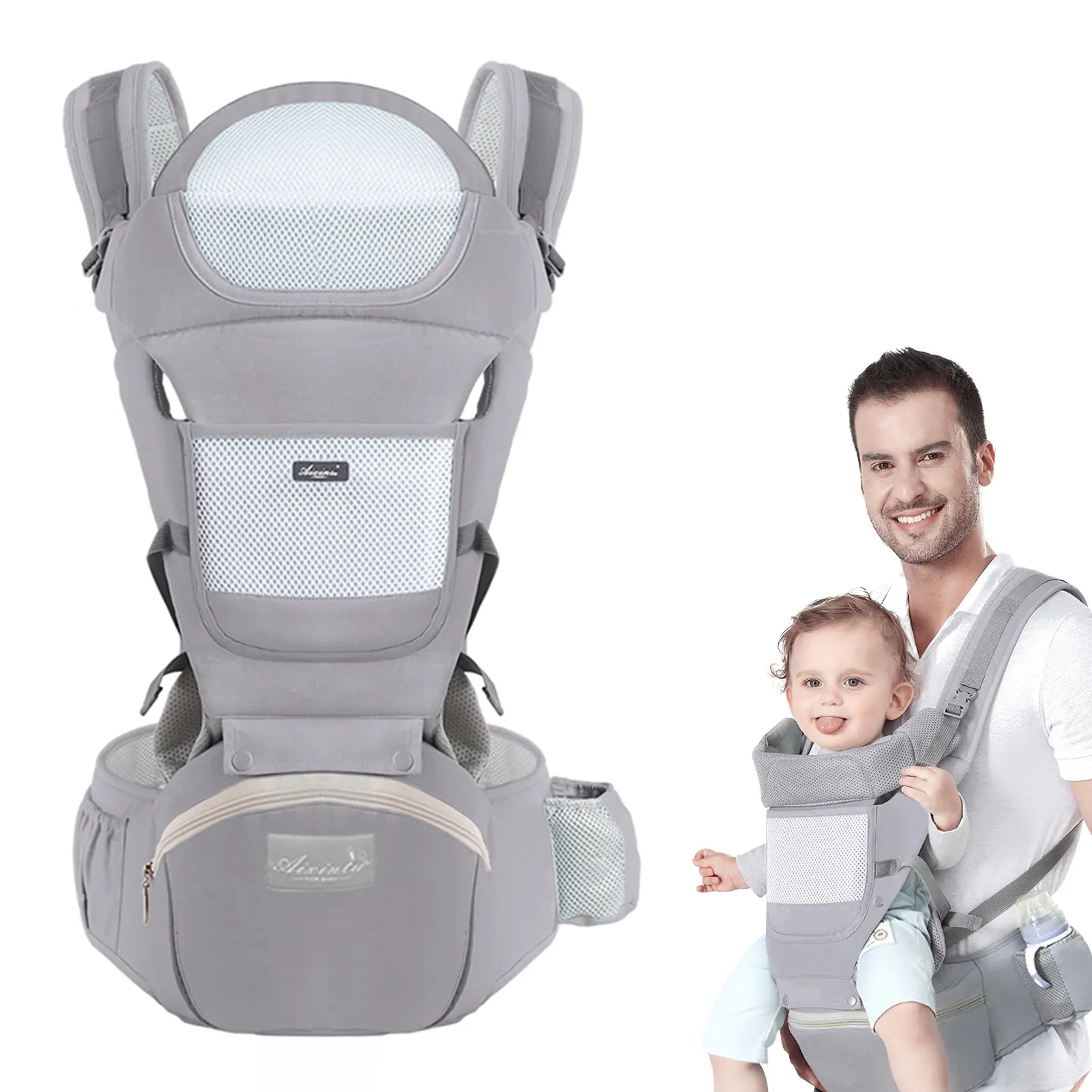 Pamuk bebek taşıyıcı ergonomik bebek bel dışkı yenidoğan yürümeye başlayan çok kullanımlı önce ve sonra kanguru çanta aksesuarları