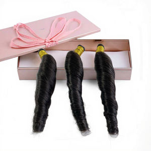 Extensiones de cabello trenzado brasileño Super Remy Fumi rizado cabello a granel tejido cabello humano chino cabello virgen - Product Image 1