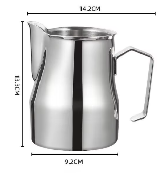 bec en forme de bouche de grue argentée 700ml