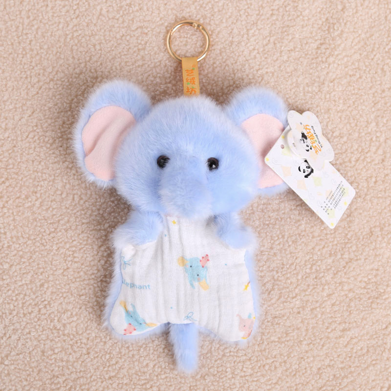 Elefante de terciopelo afelpado - 15 cm - 123 g