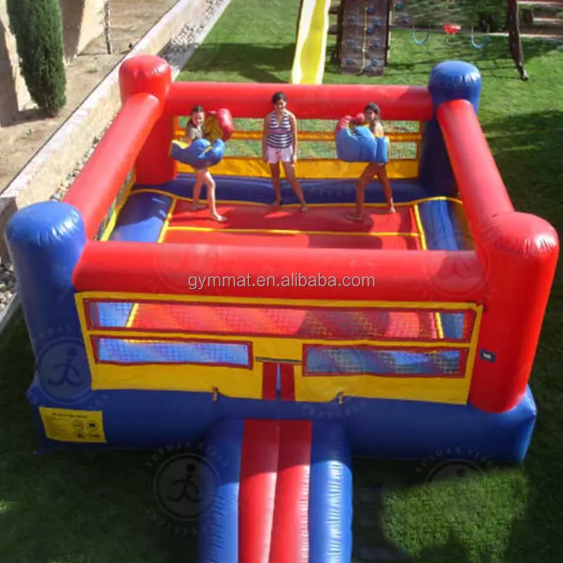 Large Kids Big Bop Inflatable Boxing Ring Bounce House Jumper with Slide "