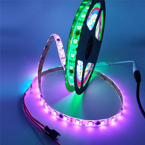 Striscia Led 5V WS2812B WS2812 strisce pixel Led RGB intelligenti indirizzabili individualmente PCB nero/bianco impermeabile - Product Image 6