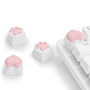 Lindo gato garra gato trasero personalidad suave silicona Keycap Rock papel tijeras teclado C AP Cross Axis Universal teclado Keycap - Product Image 1