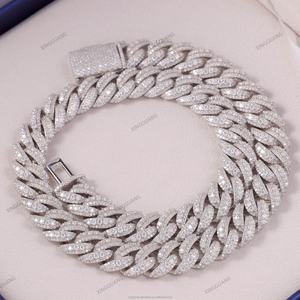 VOAINO Hip Hop Necklace Cuban Link Women Men Gold Real <strong>Good</strong> Gia Natural Diamonds 5mm 10mm 12mm 15mm Thick Cuban Link <strong>Chain</strong>