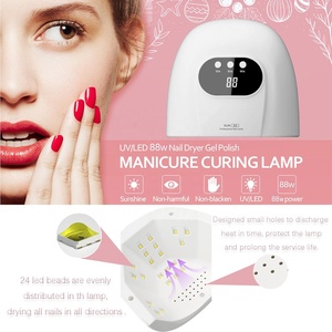 88W UV lampada per unghie rapida Gel smalto per unghie lampada polimerizzante con 30/60/90S <span class=keywords><strong>timer</strong></span> Smart sensore automatico Display digitale a LED