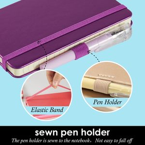 3 Pack Pearlescent Pink Purple Gold Mini Pocket Notebook Journal Pen 408 Pages Women's <strong>Writing</strong> 3.7\&quot; X 5.7\&quot; <strong>Small</strong> Notepad - Product Image 2