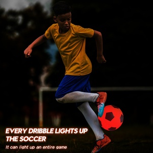 MPMVPサイズ5 <span class=keywords><strong>LED</strong></span>サッカーボールUSB充電式発光輝くゴムボールトレーニングカスタマイズ可能なロゴ - Product Image 6