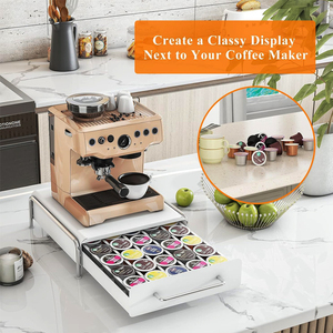 制造商Nespresso vertuo吊舱支架，带滑动托盘，咖啡胶囊组织器分配器咖啡机支架