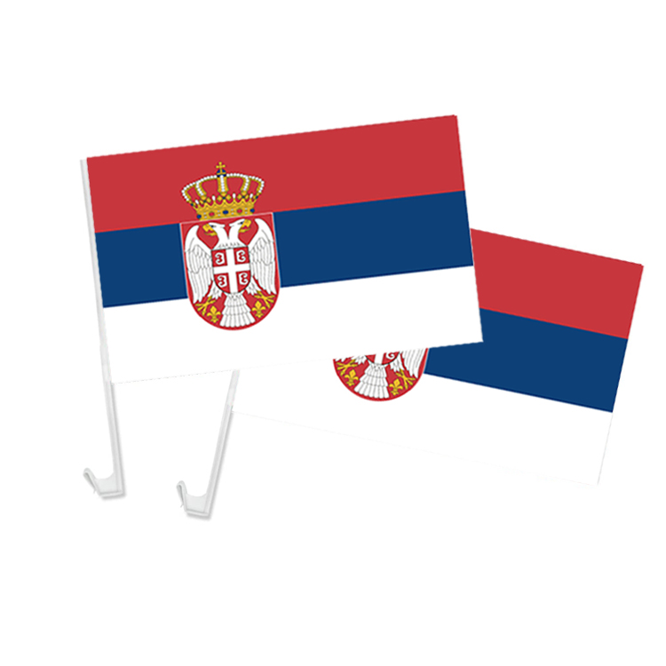 Bandera de coche de Serbia