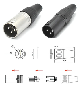 工厂插头母3/4/5针插座面板安装立体声插孔Xlr 3针面板连接器麦克风插孔防水
