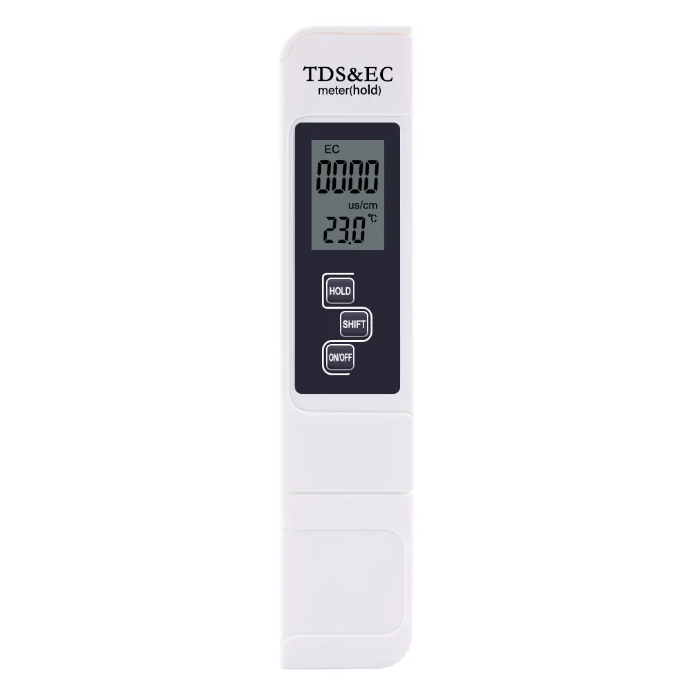 Portátil Medidor de Ph Ec Tds Digital Temp Medidor de Temperatura Tester pen 3 em 1 Auto-off de água filtro de água sensor de