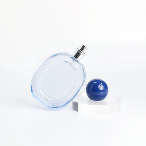 ハイグレード75mlオーバル香水瓶厚底カラーキャップ大容量ポンプ噴霧器卸売包装材料 - Product Image 3