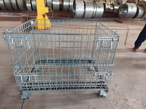 Caja de malla de Metal para almacenamiento, contenedor de palés de malla de alambre de acero - Product Image 3