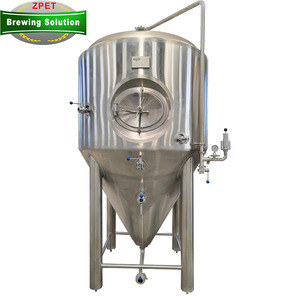 ZPET 1000L 10bbl aço inoxidável cônico cerveja fermentador fermentação tanque temperatura controlada cerveja unitank fabricante