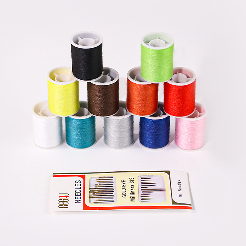 11 color thread card needle