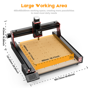 TWOTREES TTC450Pro 95% pré-montados 460*460mm tamanho do trabalho laser <span class=keywords><strong>CNC</strong></span> escultura em madeira corte <span class=keywords><strong>Router</strong></span> máquina