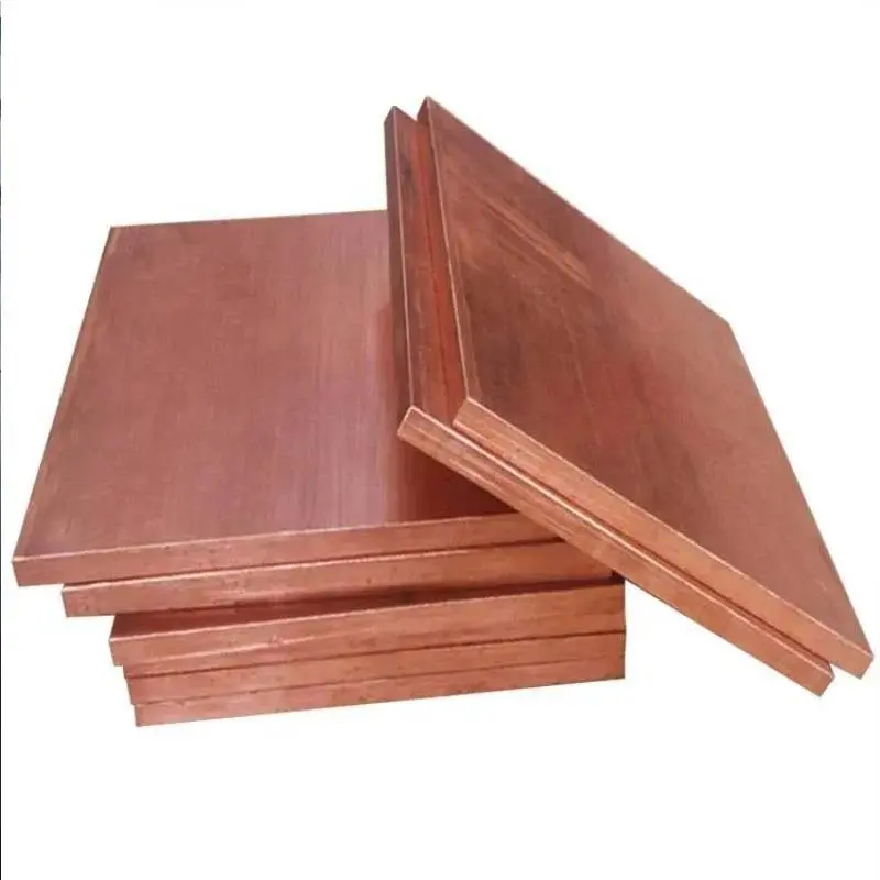 Hoja/placa de cobre puro de cátodo de cobre 99.999% de alta calidad 0,3mm-5mm de espesor personalizado