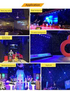 Tenda Led stella di natale tenda di Design tessile LED tenda scintillante per la festa di nozze - Product Image 4